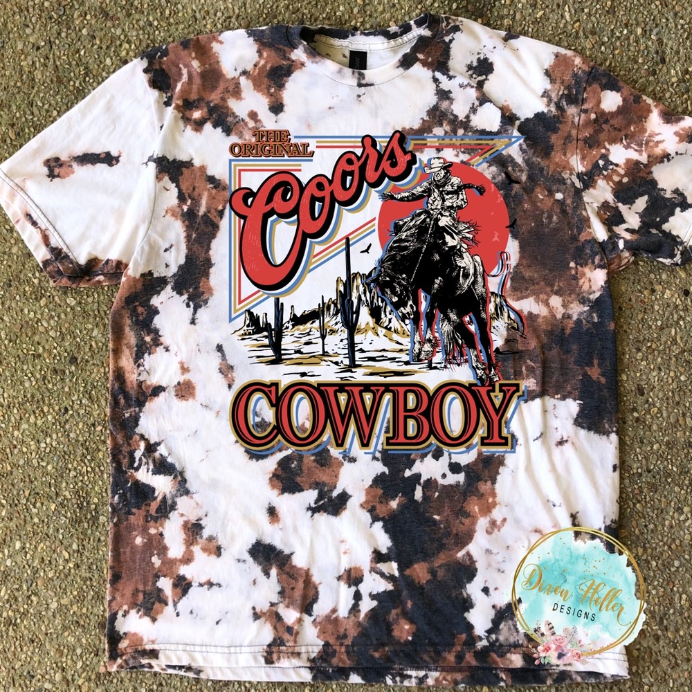 Women’s S-3X The Original Coors Cowboy Western Cowboy Cowhide Tee